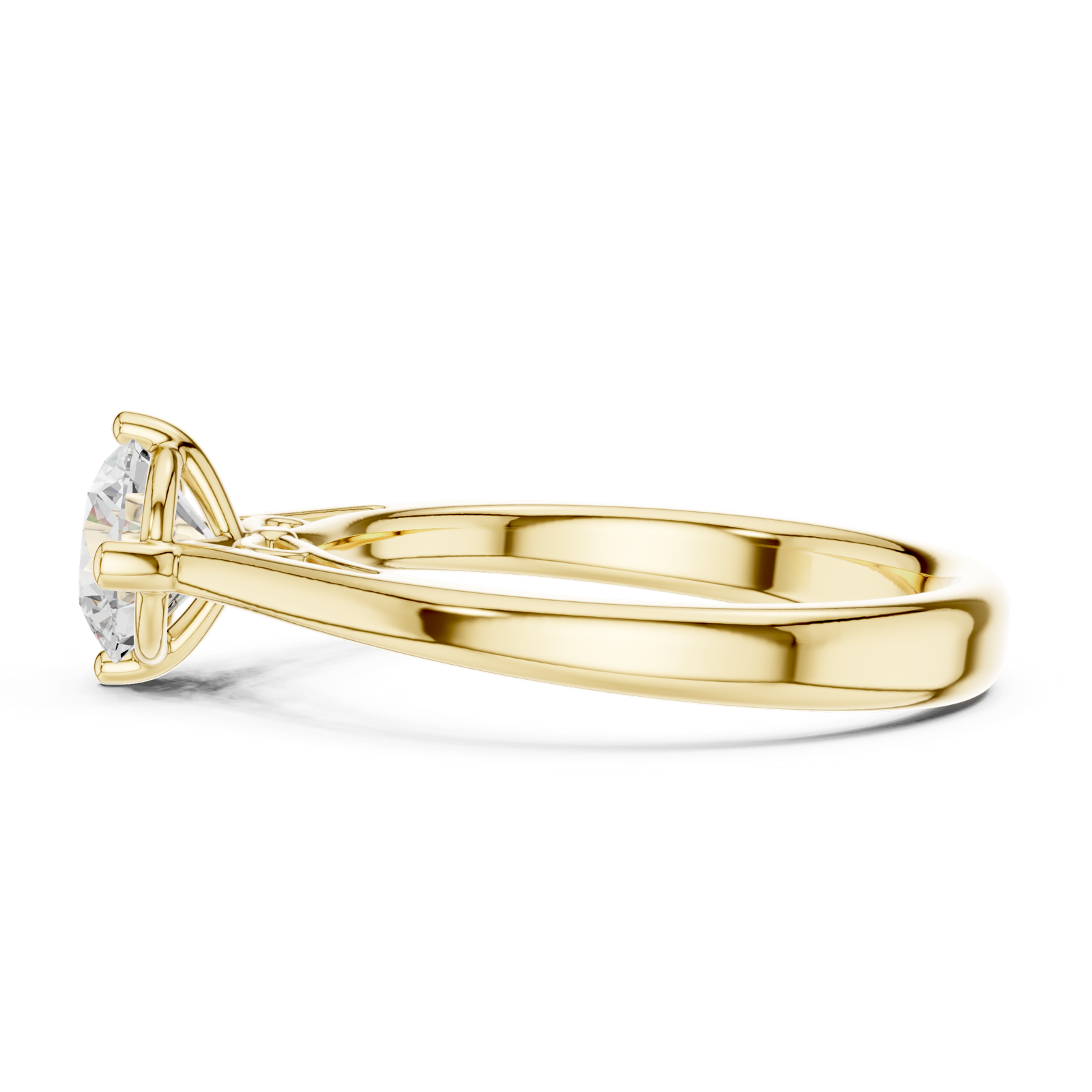 Gold Ring DDLR-556, Yellow Gold, view 3