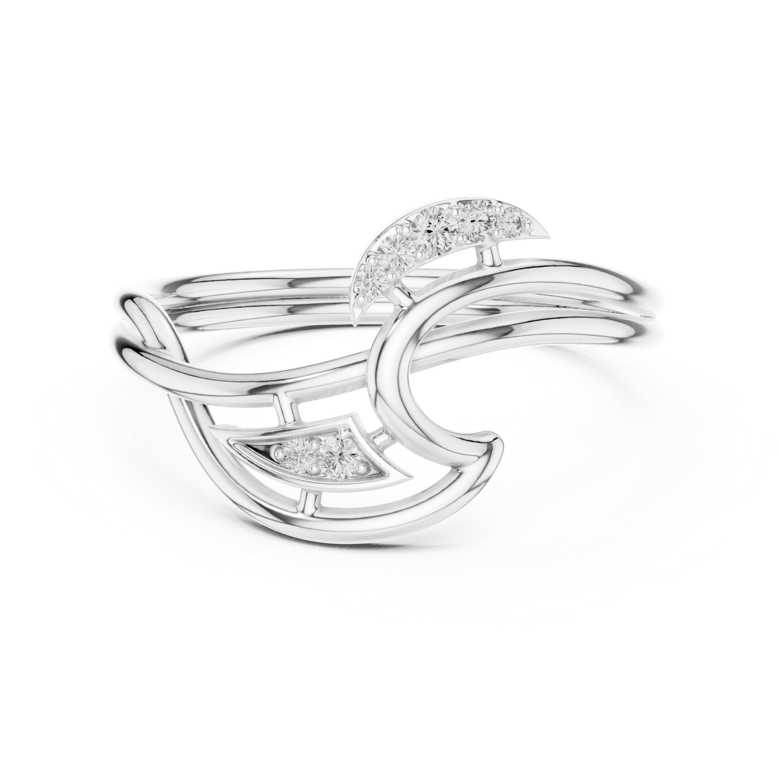 Gold Ring 1 (210), White Gold, view 4