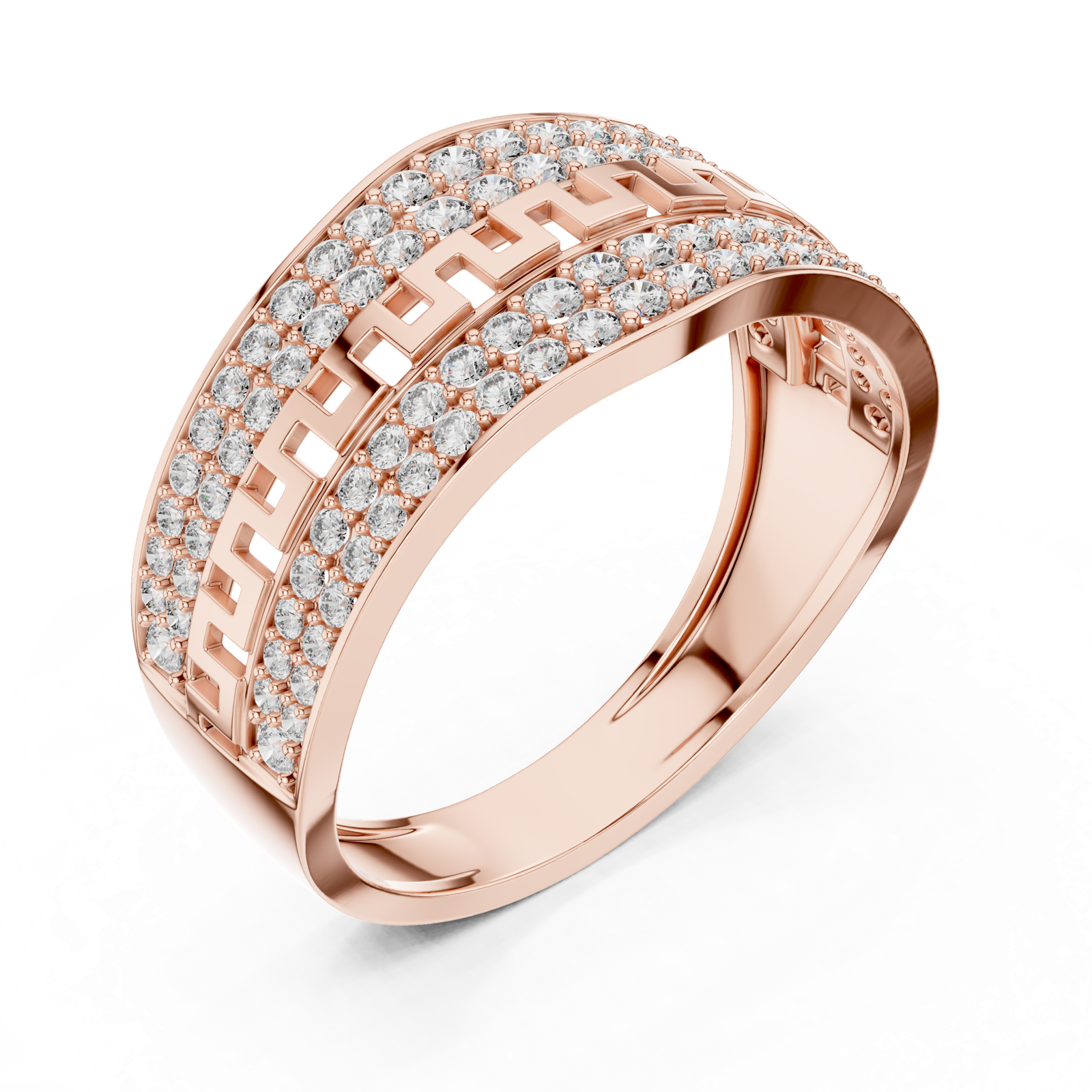 Gold Ring LR-01 (16), Rose Gold, view 2