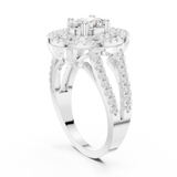 Gold Ring DDLR-348, White Gold, view 1