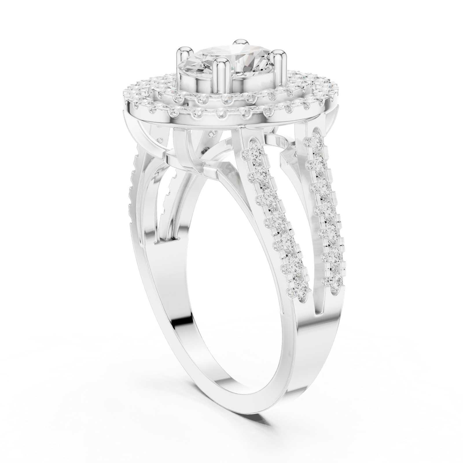 Gold Ring DDLR-348, White Gold, view 1