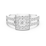 Gold Ring DDLR-806, White Gold, view 4