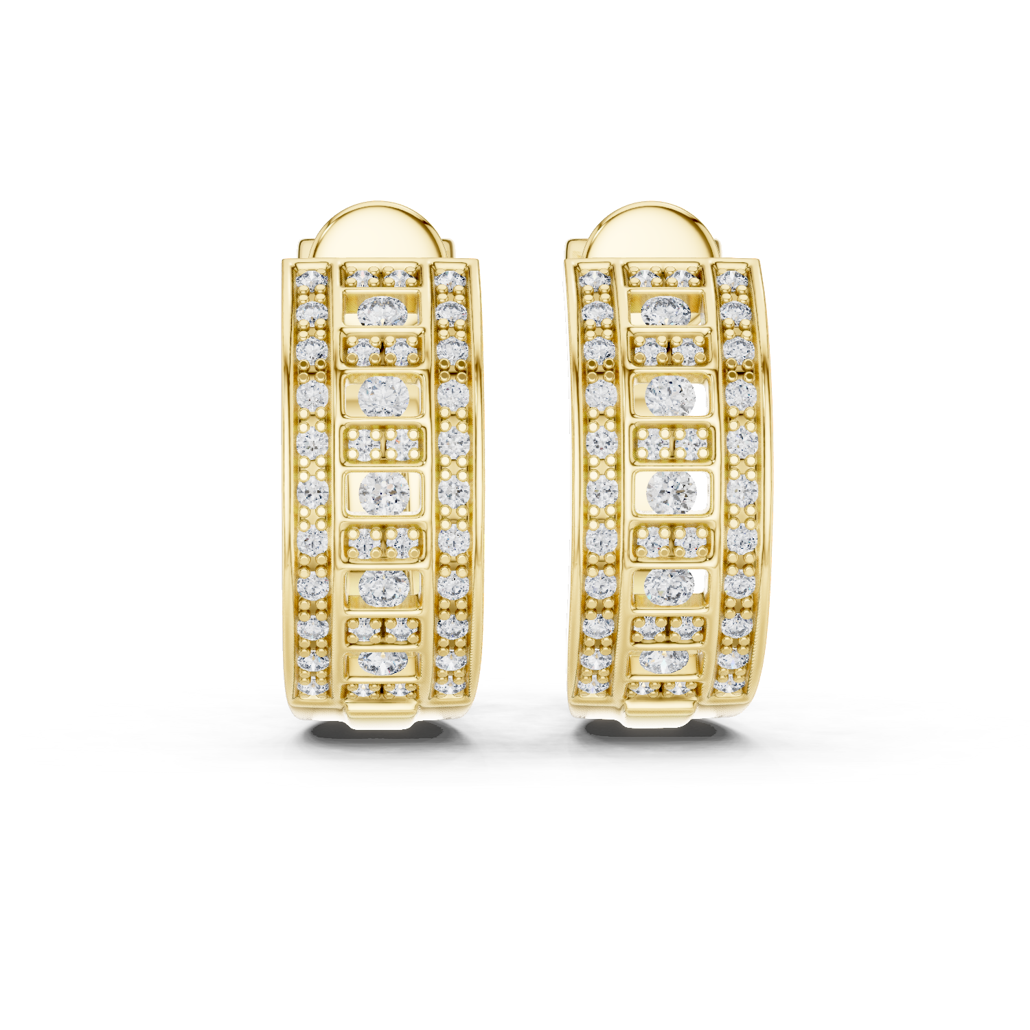 Gold Earrings L03-2, Yellow Gold