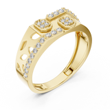 Gold Ring LR-01 (30), Yellow Gold, view 2