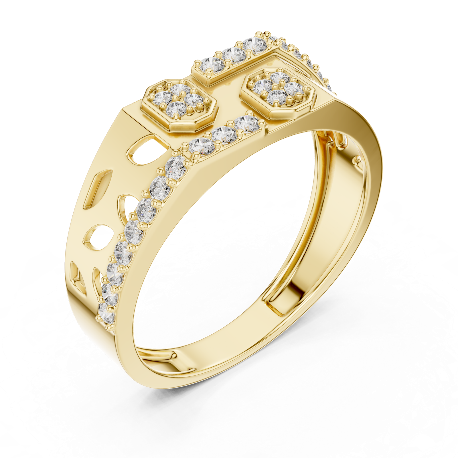 Gold Ring LR-01 (30), Yellow Gold, view 2