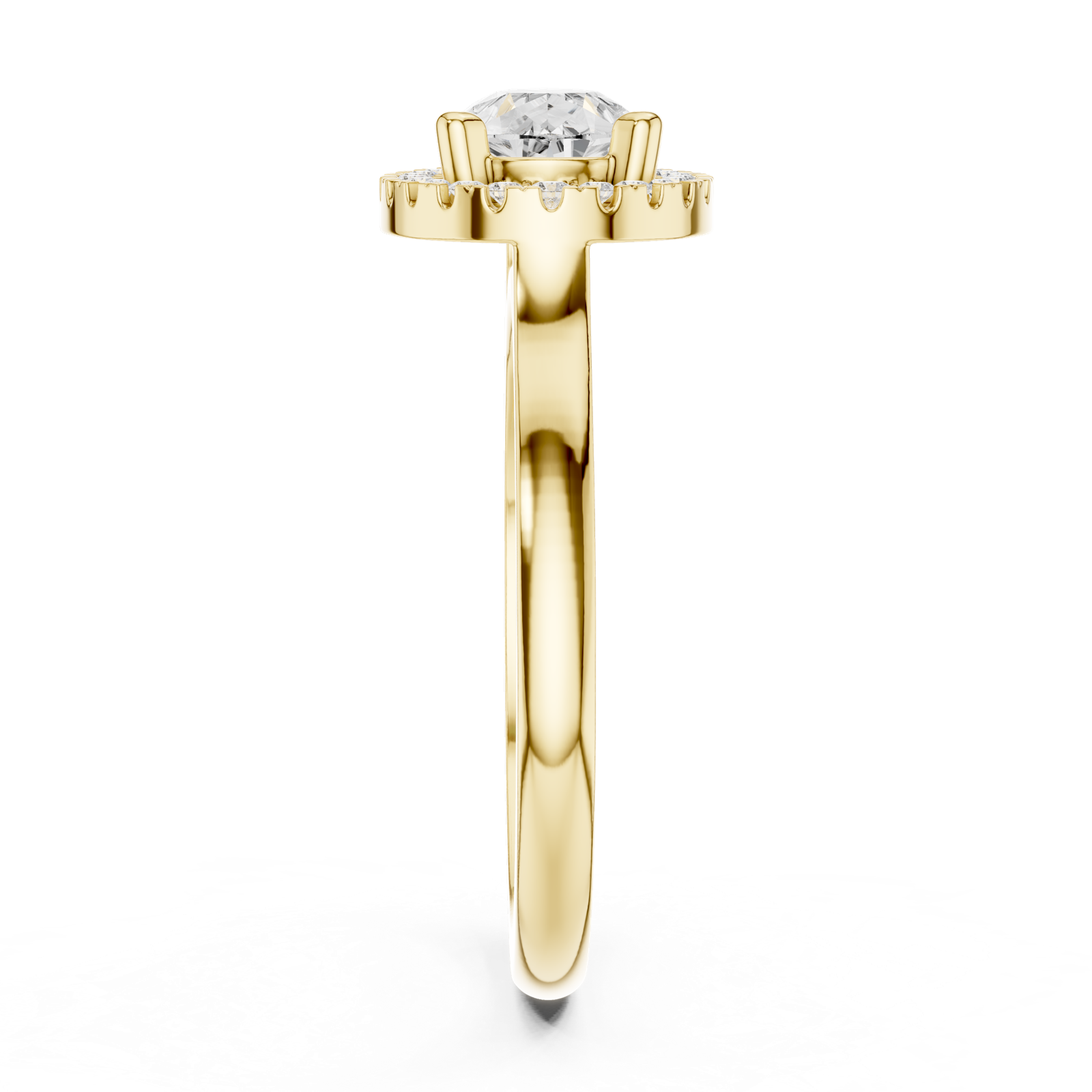 Gold Ring DDLR-346, Yellow Gold, view 3