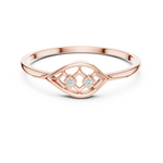 Gold Ring DR-6187, Rose Gold, view 4