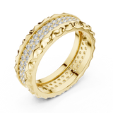 Gold Ring DDLR-423, Yellow Gold, view 2