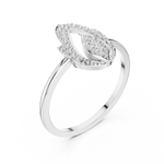 Gold Ring DR-6321, White Gold, view 2