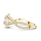 Gold Ring DDLR-152, Yellow Gold, view 3