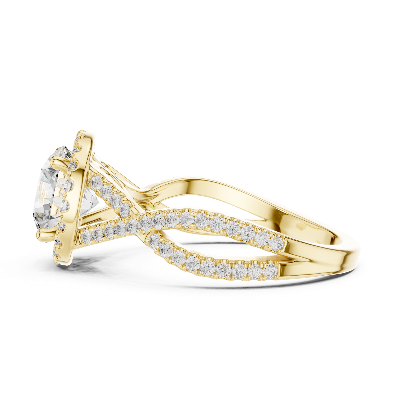 Gold Ring DDLR-152, Yellow Gold, view 3