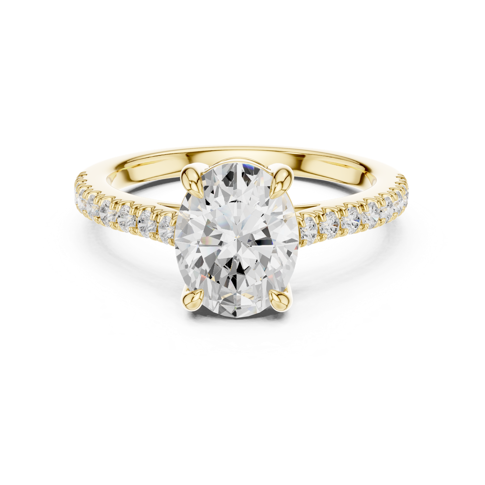 Gold Ring DDLR-879, Yellow Gold, view 4