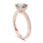 Gold Ring DDLR-177, Rose Gold, view 1