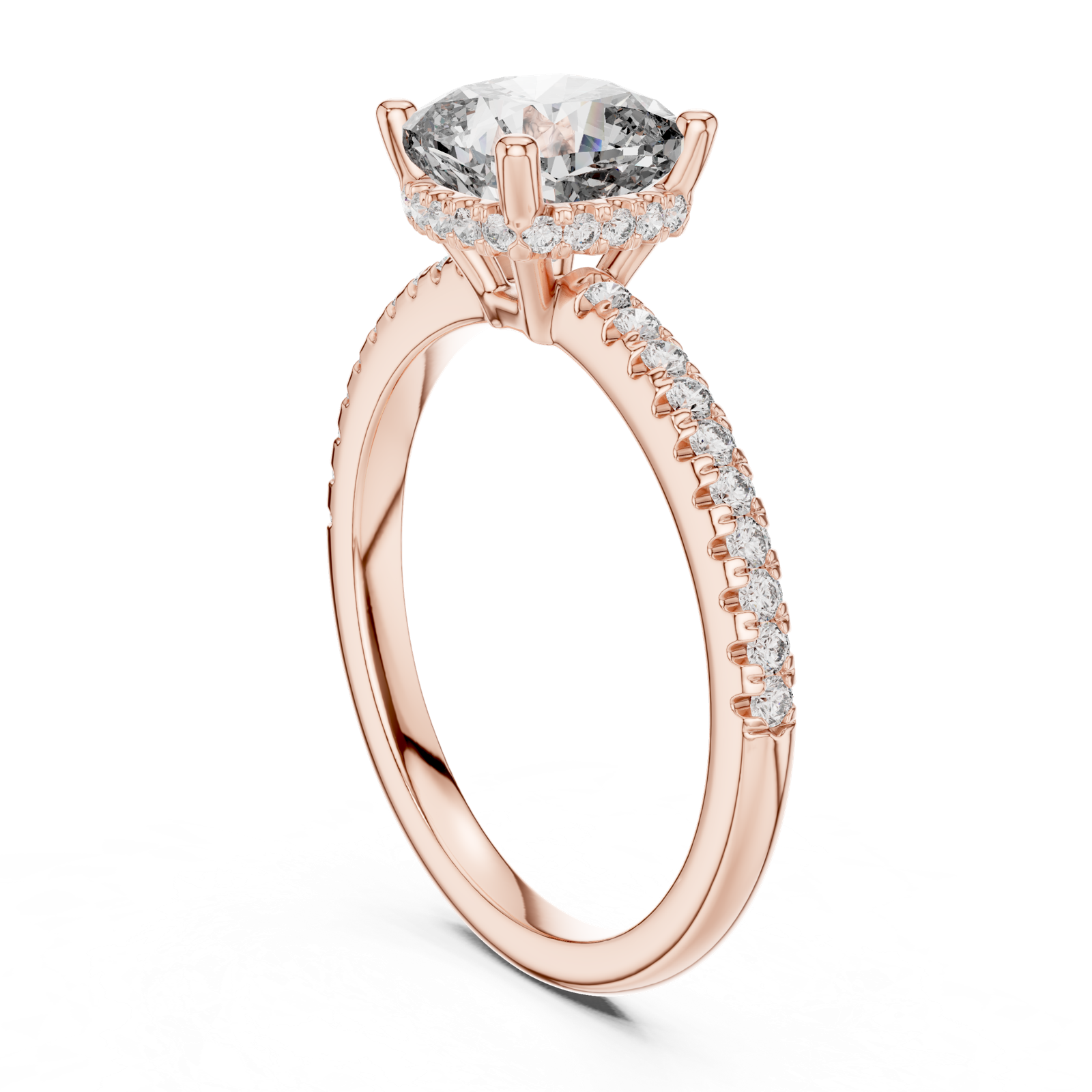 Gold Ring DDLR-177, Rose Gold, view 1