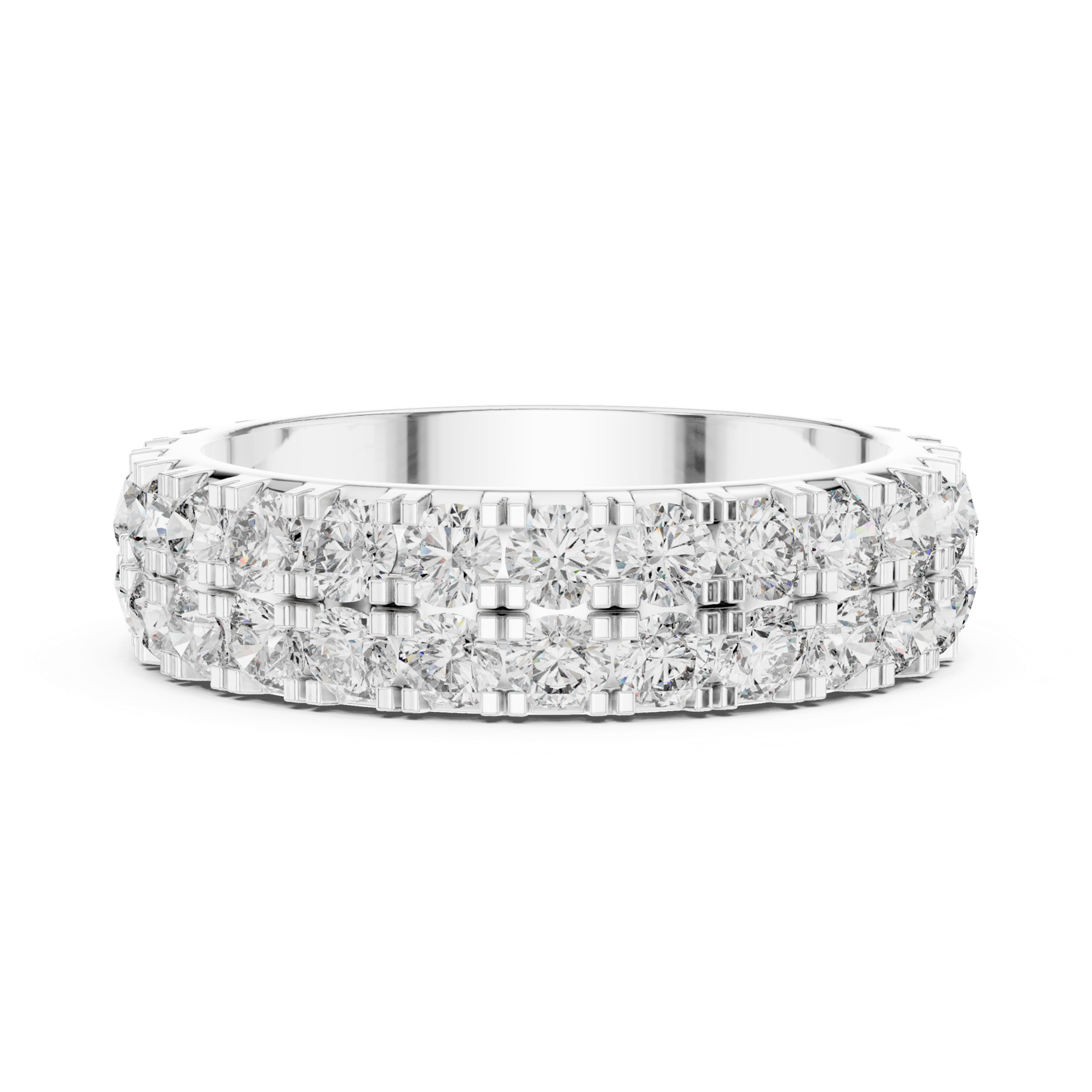 Gold Ring DDLR-223, White Gold, view 3