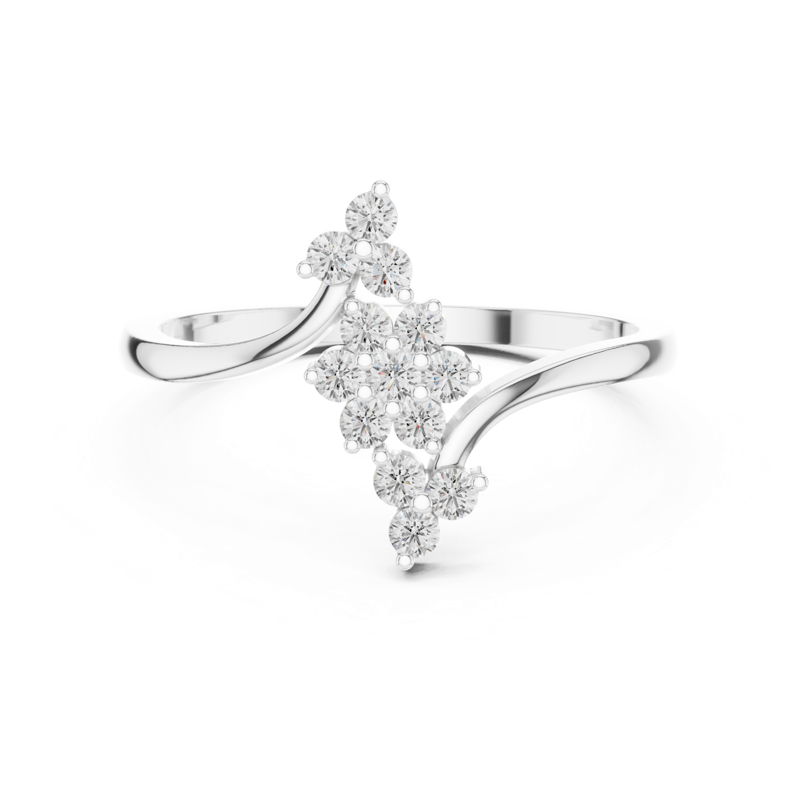 Gold Ring DDLR-742, White Gold, view 4