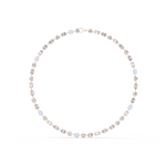 14K Solid Gold Lab Diamond Tennis Necklace, Rose Gold, view 0