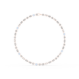 14K Solid Gold Lab Diamond Tennis Necklace, Rose Gold, view 0