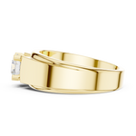 14K Solid Gold Lab Diamond Solitaire Ring, Yellow Gold, view 3