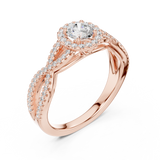 Gold Ring LR-0222, Rose Gold, view 2