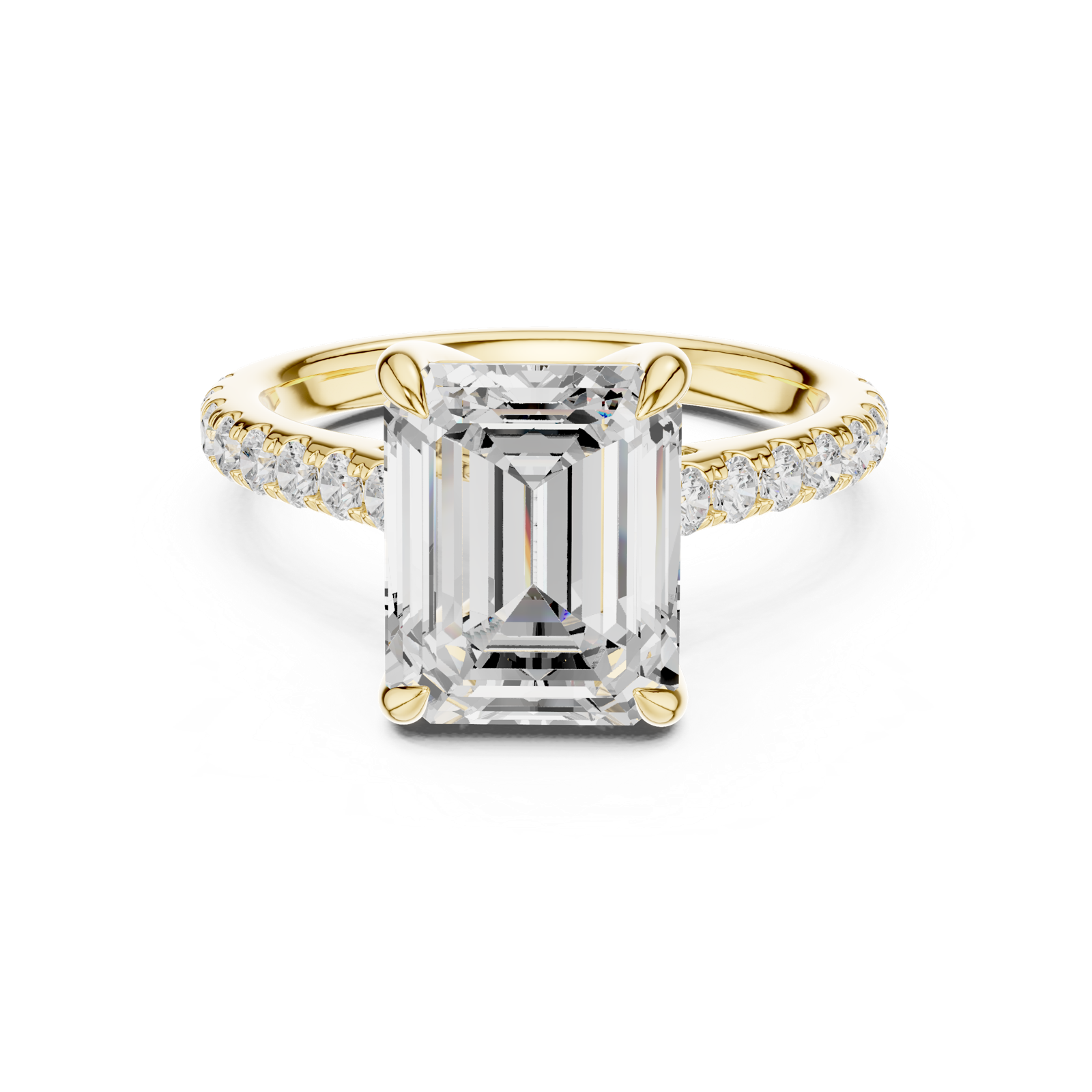 Gold Ring DDLR-1024, Yellow Gold, view 4