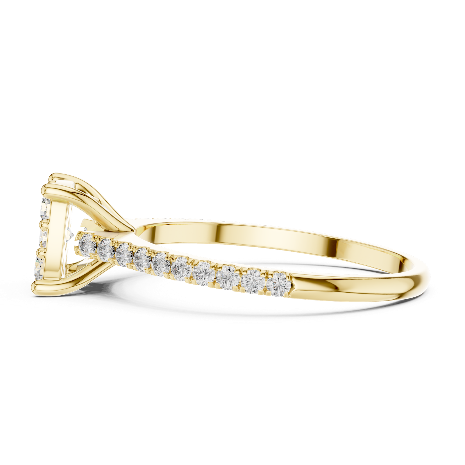 Gold Ring DDLR-004, Yellow Gold, view 3