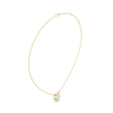 Gold Jewelry DDPS-001, Oval center stone, Yellow Gold, view 1