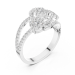 Gold Ring 19-120003L, White Gold, view 2