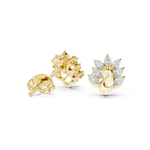 Gold Earrings AGDER-288, Yellow Gold, view 1