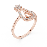 Gold Ring DR-6260, Rose Gold, view 2