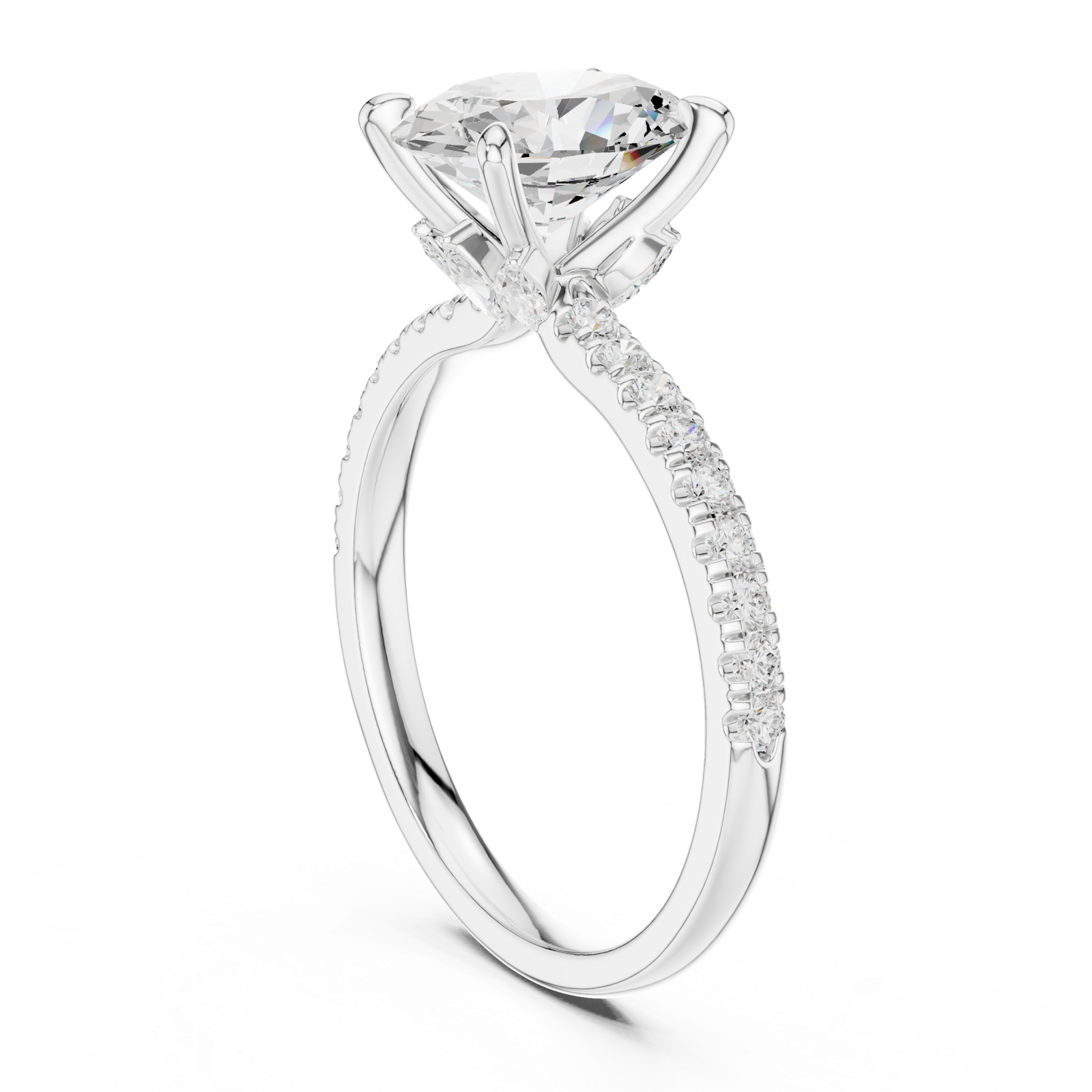 Gold Ring DDLR-1013, White Gold