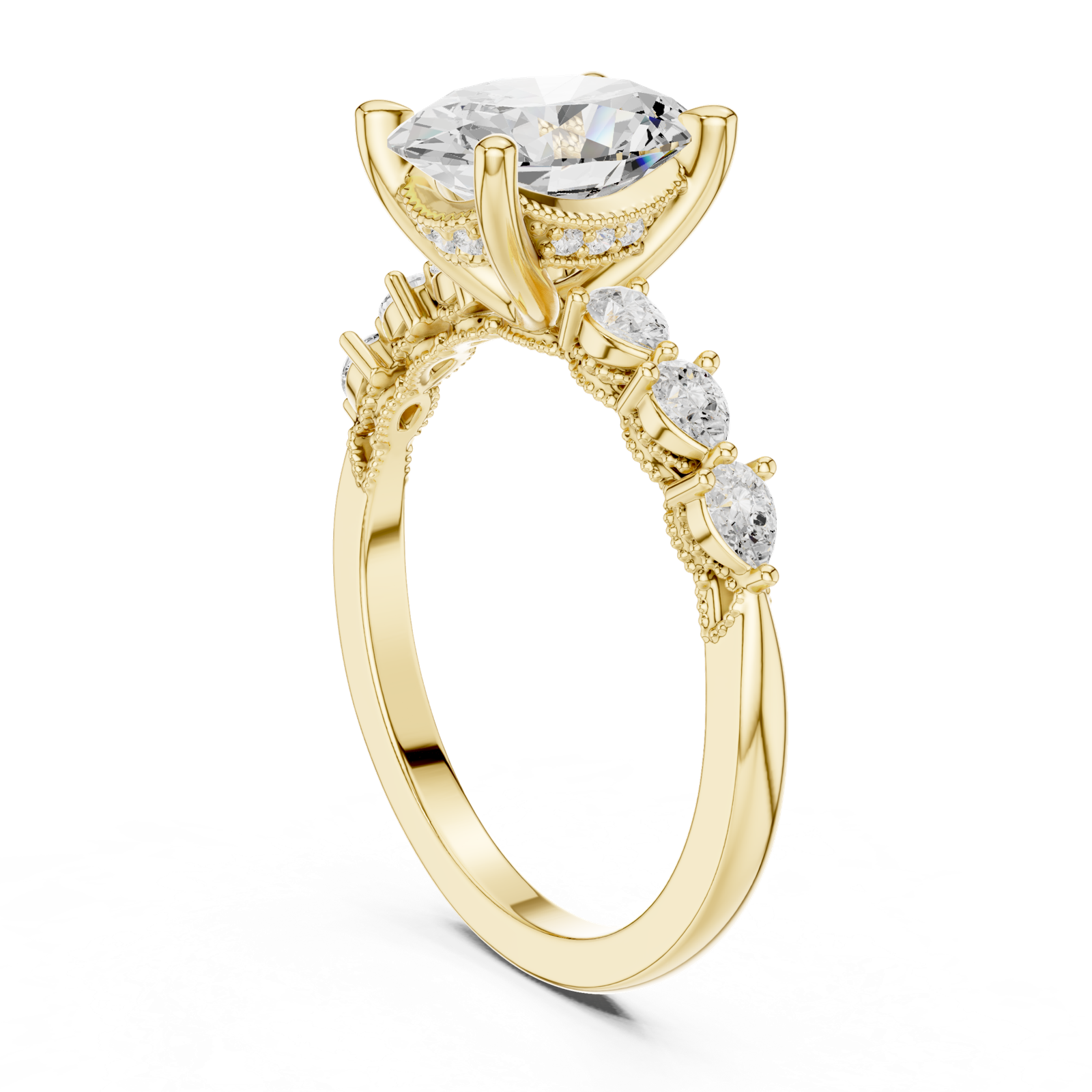 Gold Ring DDLR-1005, Yellow Gold