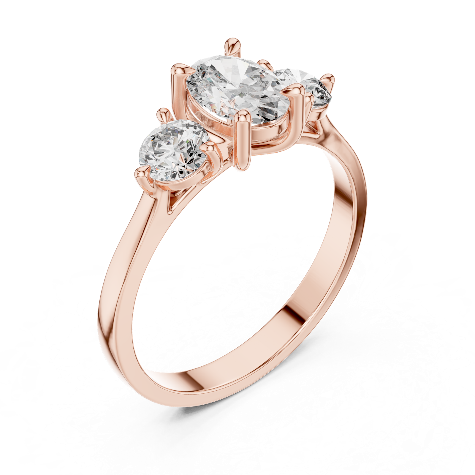 Gold Ring HLR-19, Rose Gold, view 2