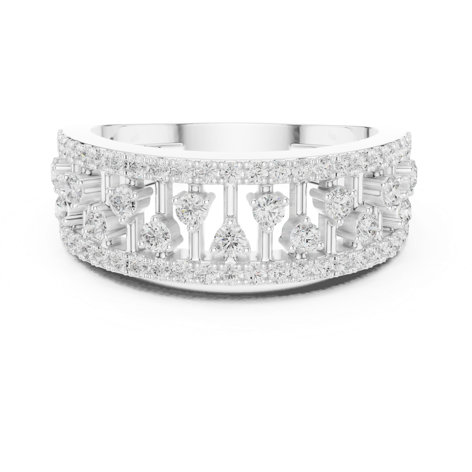 Gold Ring DDLR-775, White Gold, view 4
