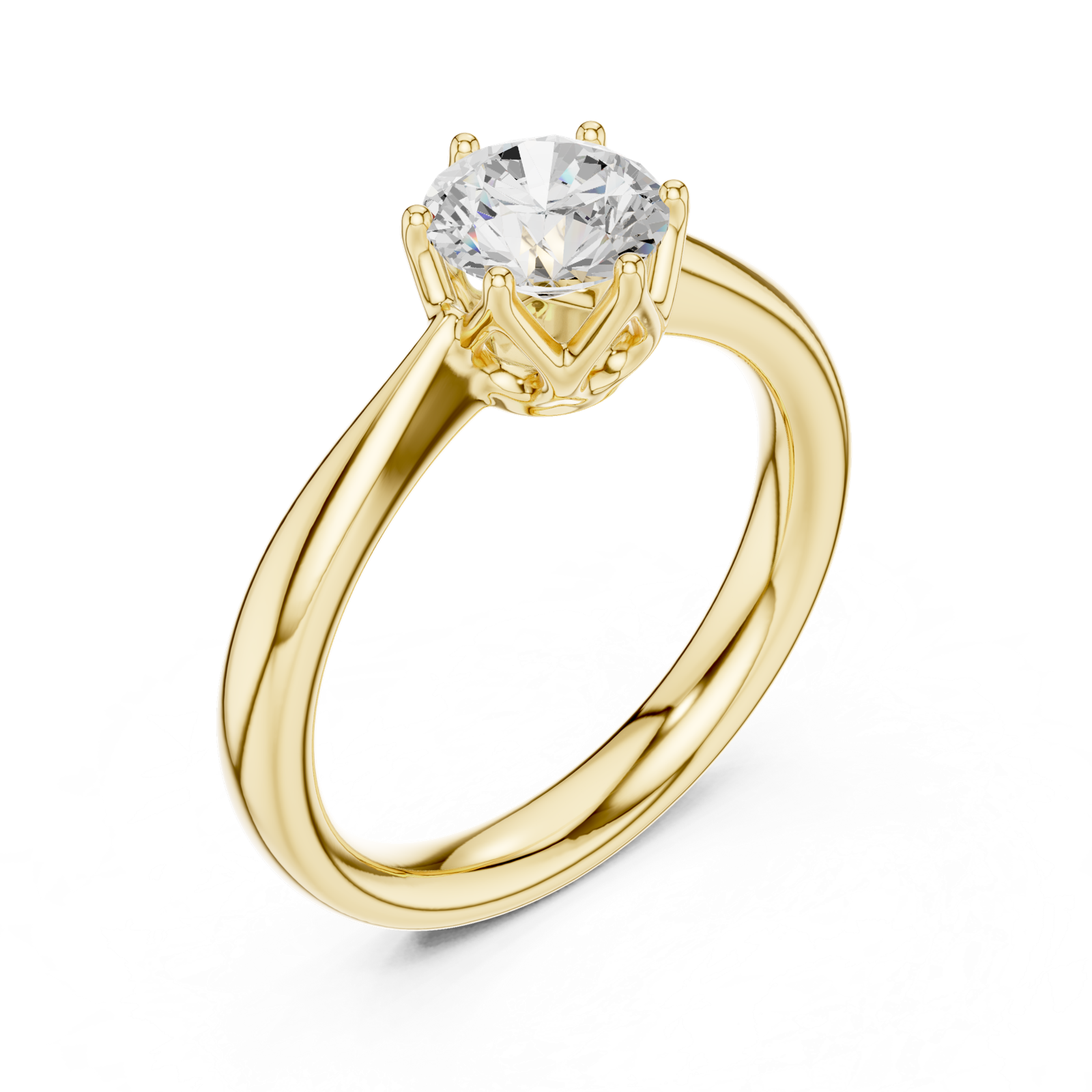 Gold Ring DDLR-562, Yellow Gold, view 2
