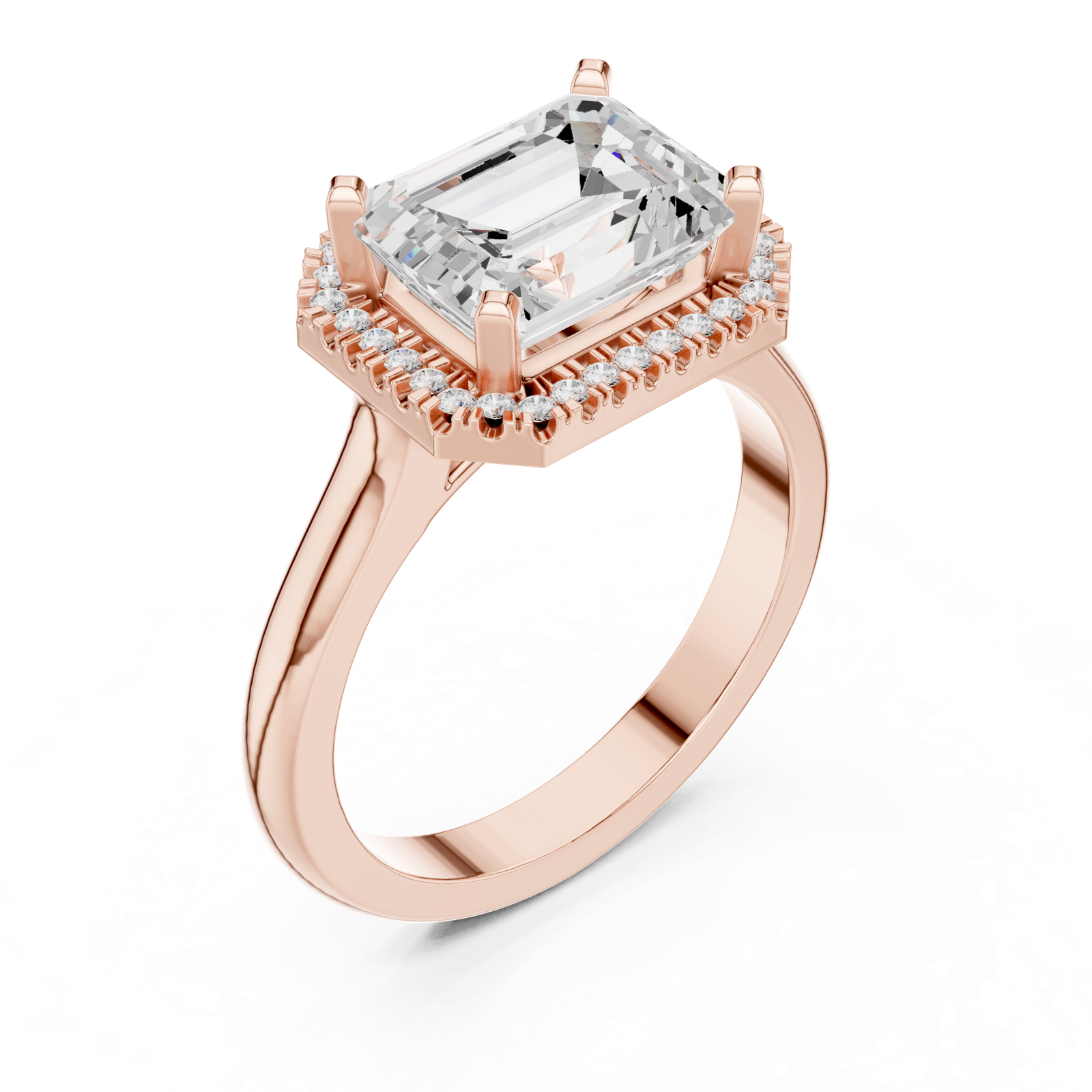 Gold Ring DDLR-332, Rose Gold, view 2