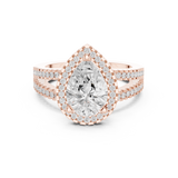 Gold Ring DDLR-350, Rose Gold, view 4