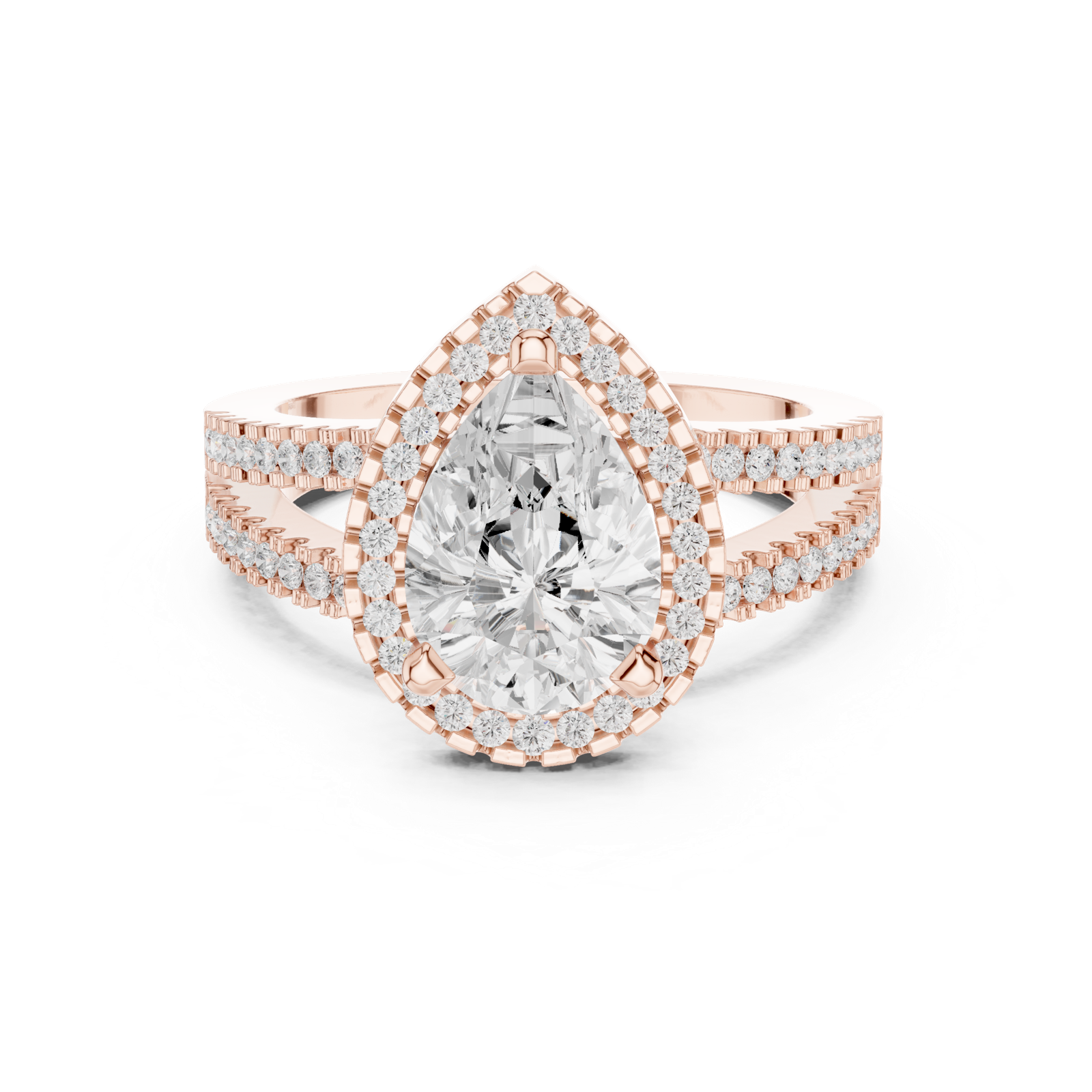 Gold Ring DDLR-350, Rose Gold, view 4