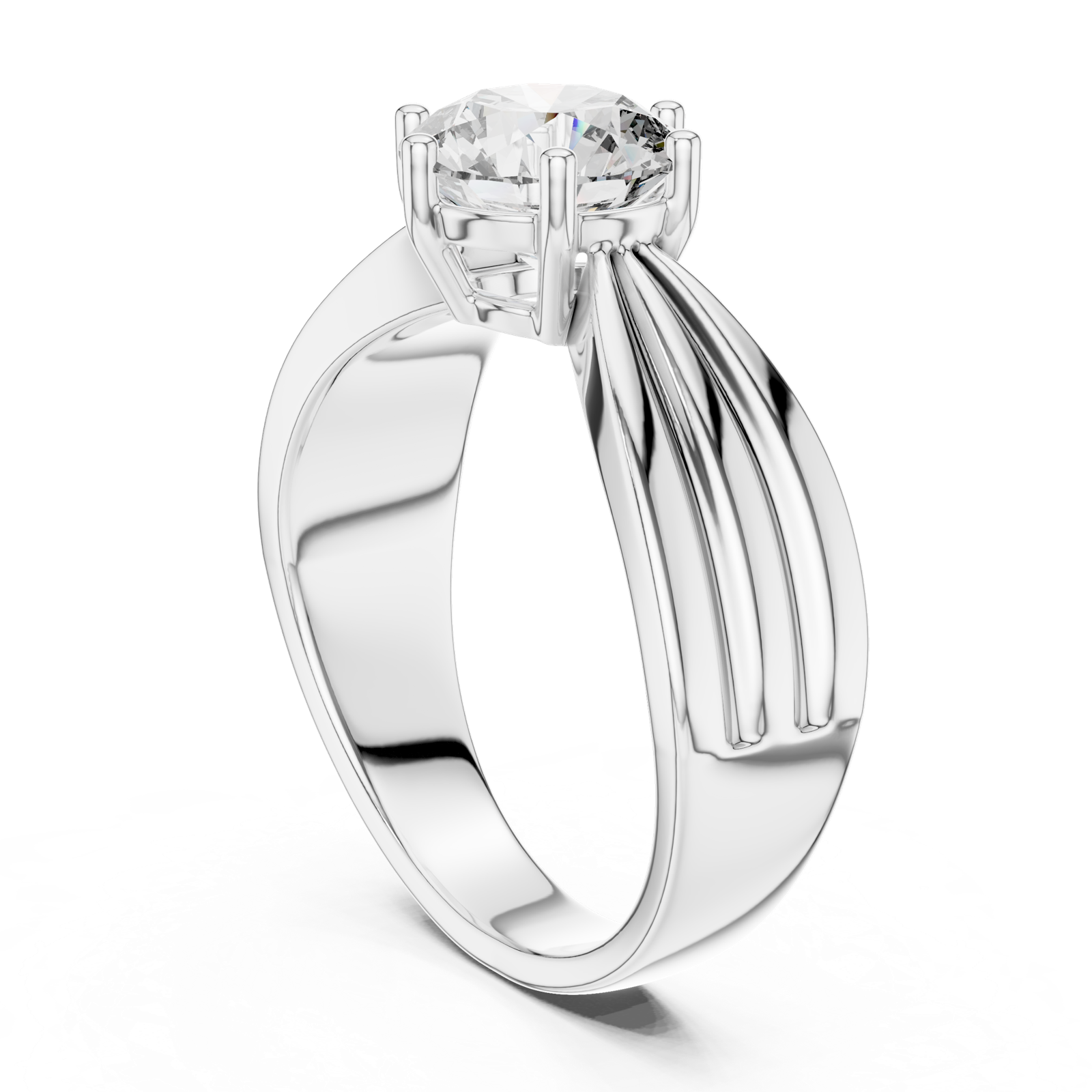 Gold Ring LR-0154, White Gold, view 1