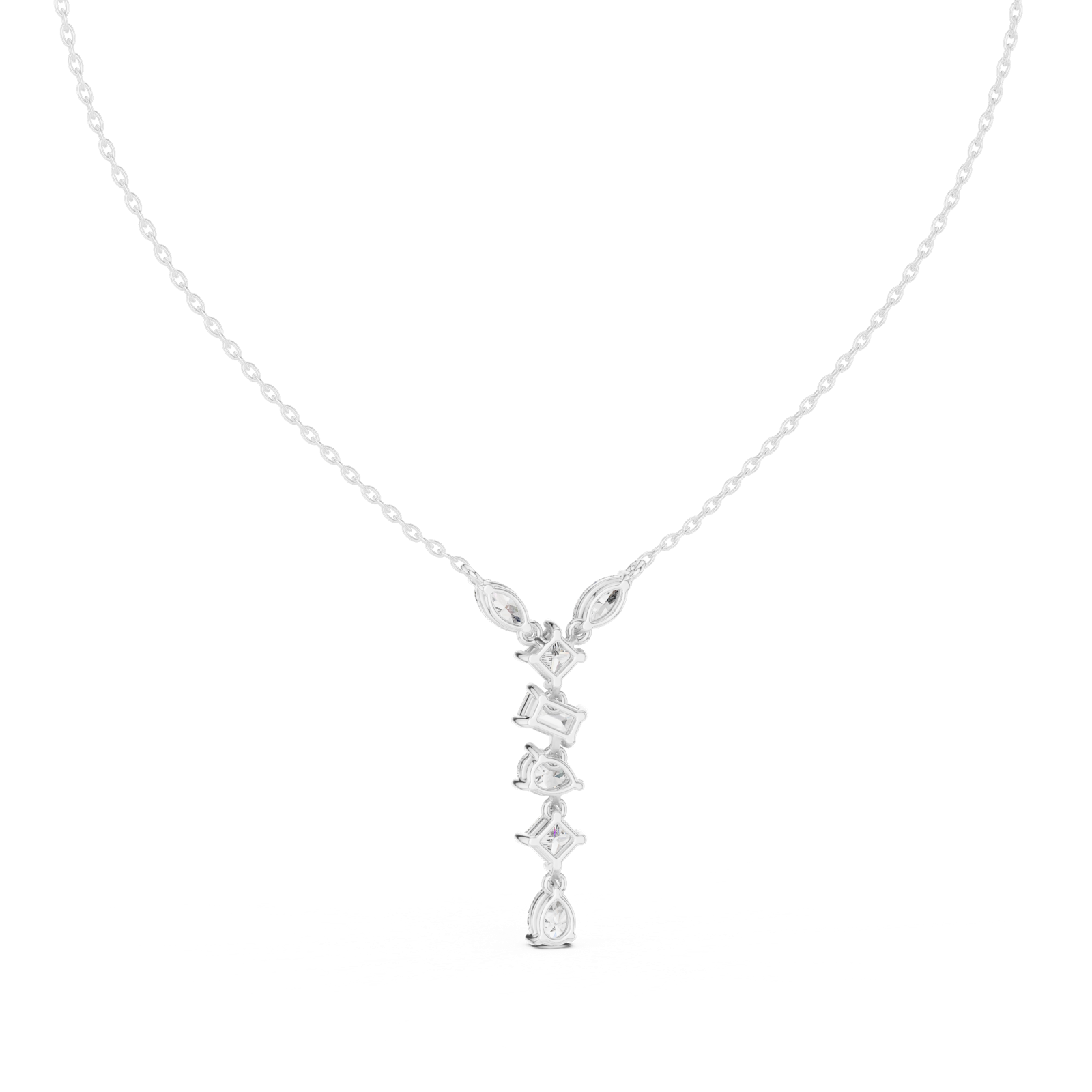 Gold Pendant GPD-0070, White Gold, view 4