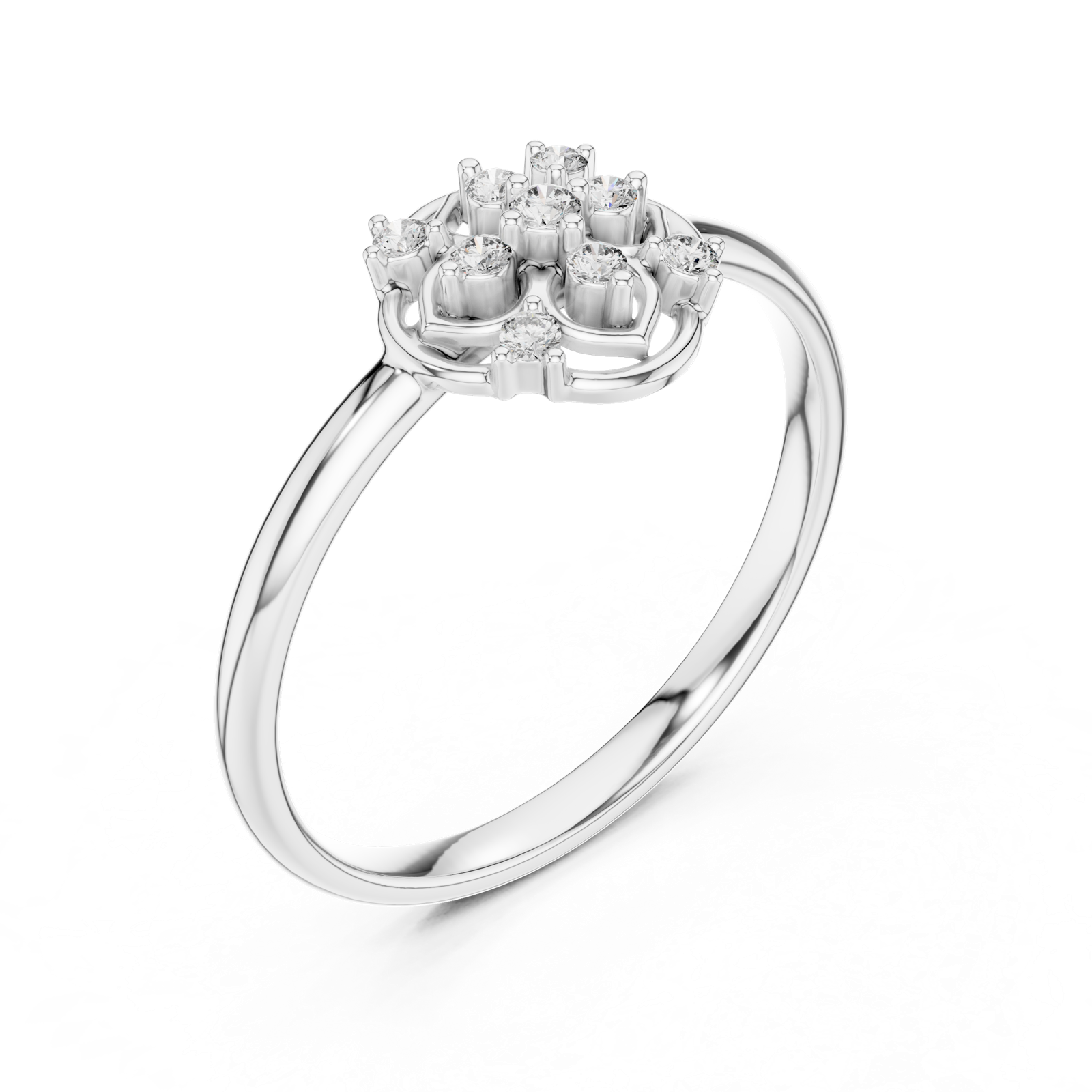 Gold Ring 1 (433), White Gold, view 2