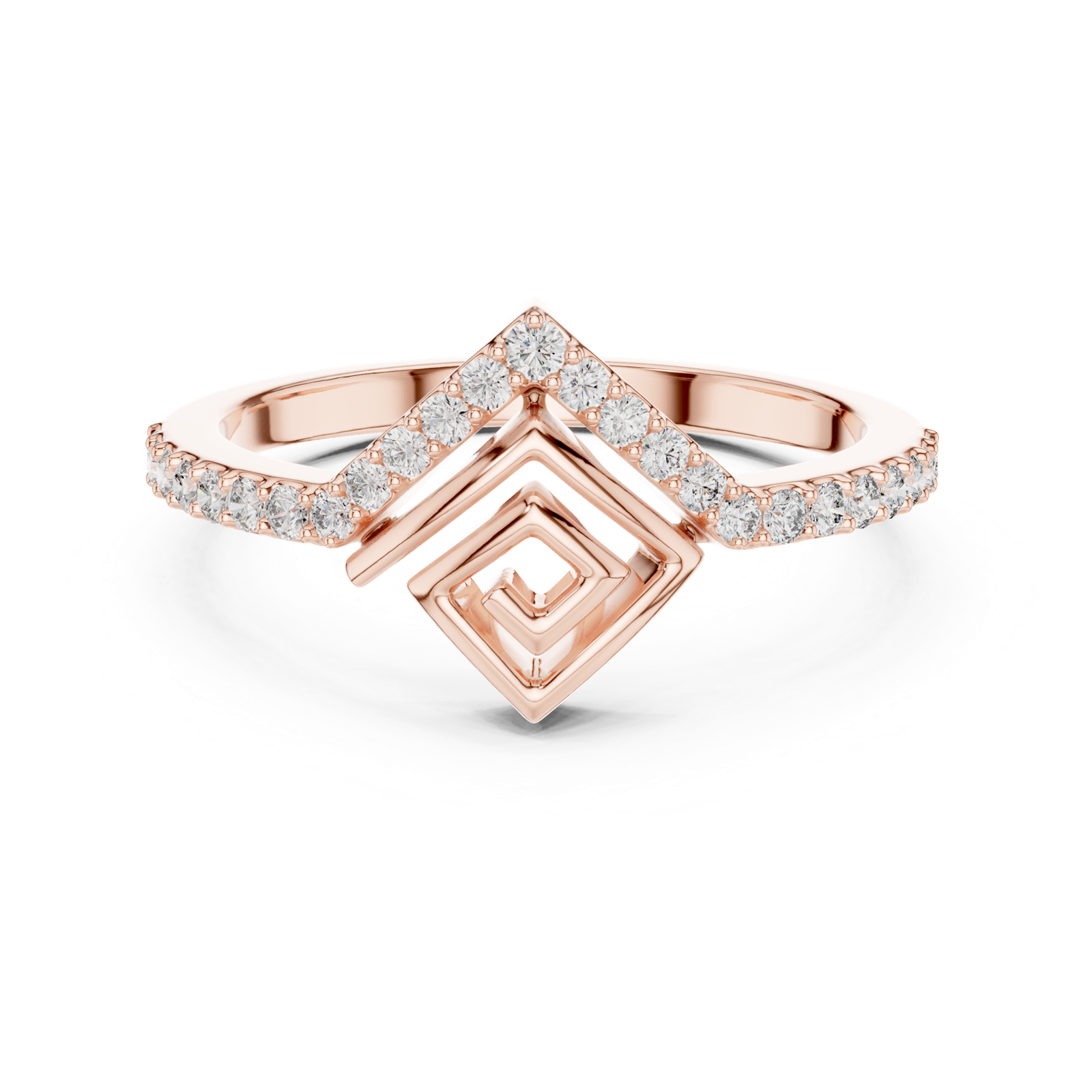Gold Ring LR-01 (79), Rose Gold, view 4