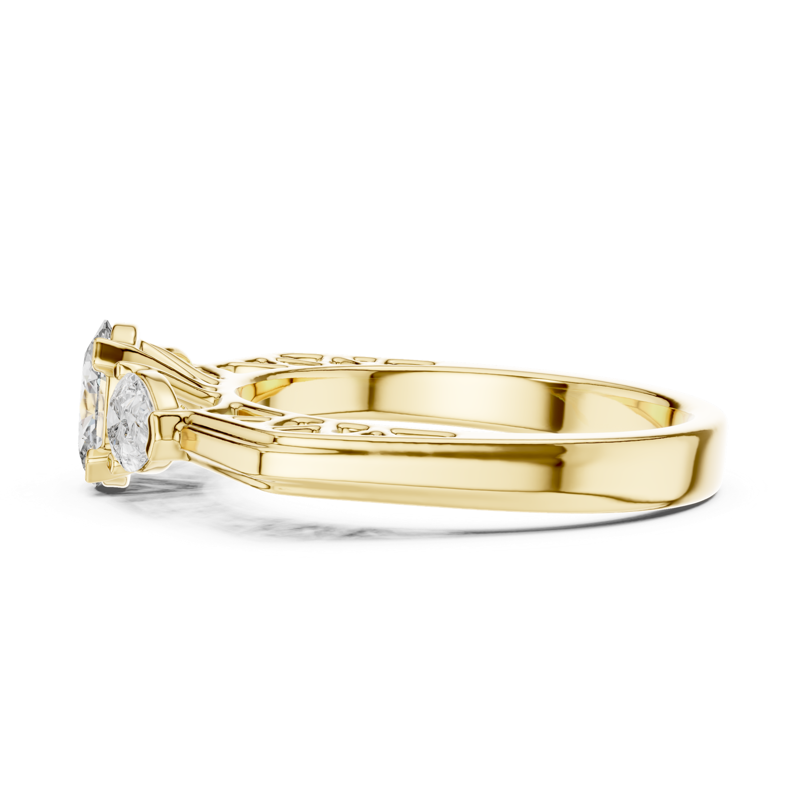 Gold Ring LR-0031, Yellow Gold, view 3