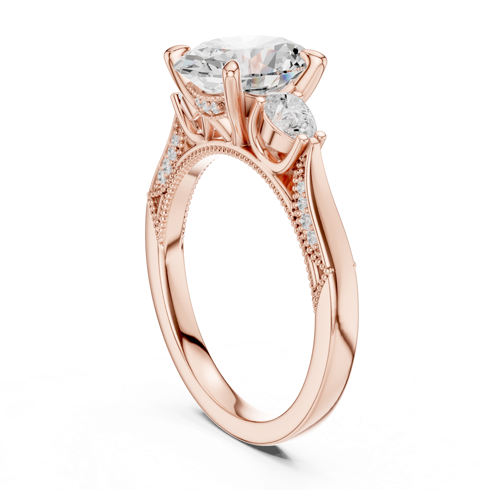 Gold Ring DDLR-1042, Rose Gold