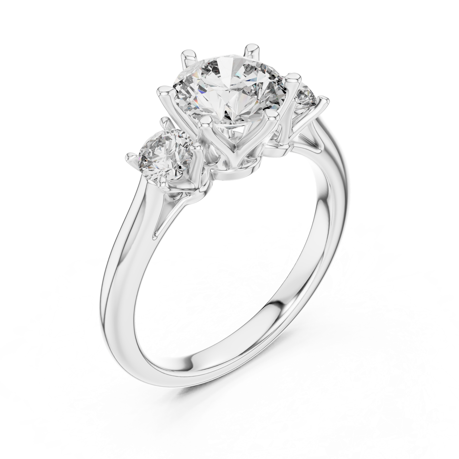Gold Ring DDLR-041, White Gold, view 2