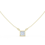 Gold Jewelry DDPS-001, Princess center stone, Yellow Gold