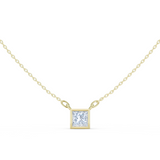 Gold Jewelry DDPS-001, Princess center stone, Yellow Gold