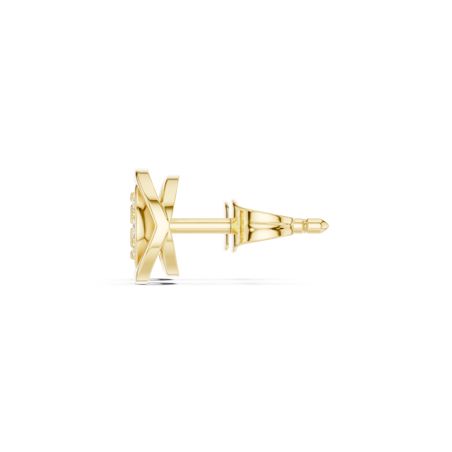 Gold Earrings SBER(44), Yellow Gold, view 3