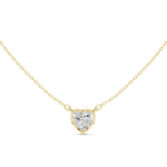 Gold Jewelry, Heart center stone, Yellow Gold, view 4