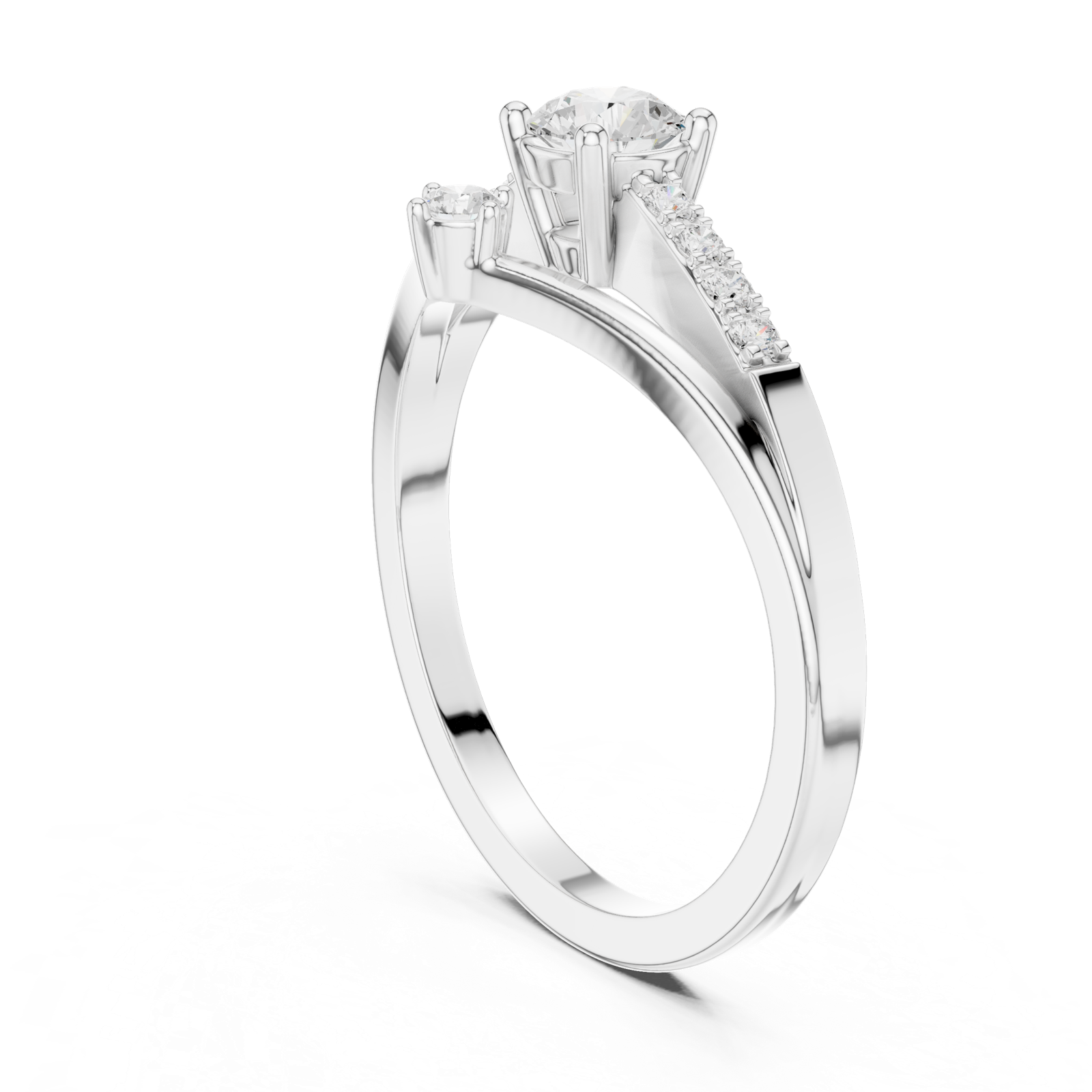 Gold Ring DDLR-835, White Gold, view 1